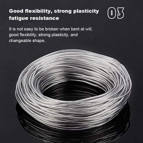 BENECREAT 12 Gauge Transparent PVC Plastic Covered Aluminum Wire 100FT Bendable Aluminum Craft Wire for Hair Bows, Shaping Hat Brim, and Other Cra...