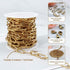 16.4 Feet (7mmX17mm) 18K Gold Plated Stainless Steel Chain Oval Paperclip Link Chains Bulk with Jump Rings Lobster Clasps Extender Chain for DIY J...
