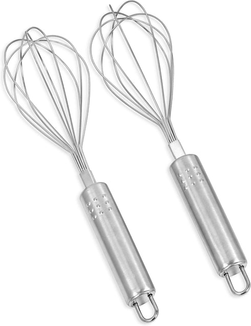 Simpli-Magic Cooking Utensils Stainless Steel, 2 Pack Bundle, Egg Beater, Whisk...