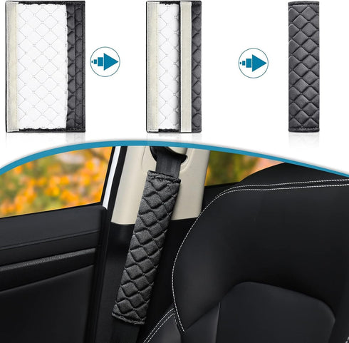 Universal Car Seat Belt Pads Cover,Seat Belt Shoulder Strap Covers Harness Pad for Car/Bag,Soft Comfort Helps Protect You Neck and Shoulder from T...
