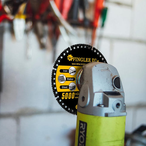 3 inch Metal Cutting Wheel with 3/8 Bushing, 7/16 Arbor Circular Saw and Angle Grinder Cut Off Wheel with Diamond-Coated, Carbide Cutting Disc for...