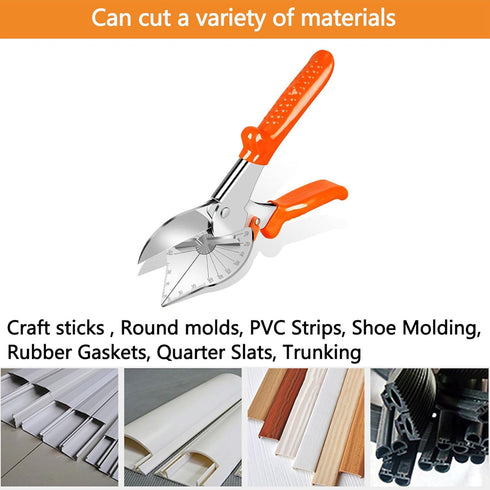 Miter Shears,Angular Cutting Molding with Miter Gauge,Multifunctional Molding Cutter Easy Cutting 45-180 Degree Angles,for PVC trunking,Bamboo Pop...