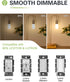 LED Light Bulb, 25W Equivalent, Soft Warm White 2700K, 3 Pack, E26 Base, 2W, Tubular, Dimmable, Milky Glass, T45, 200 Lumen, 90% Energy Saving, In...