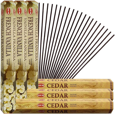 TRUMIRI French Vanilla & Cedar Incense Sticks Bundle - 6 Sets of 20 Sticks Each, 120 Count...