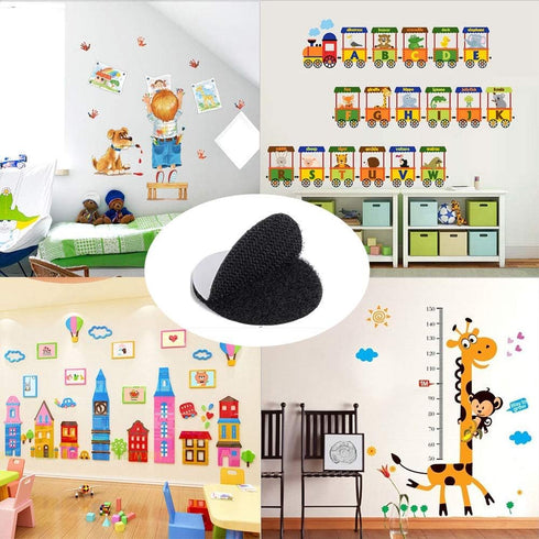BRAVESHINE 36PCS Sticky-Back Adhesive Tape - Round Hook and Loop Adhesive Stickers - Double Sided Heavy-Weight Carpet Pads Wall Mounting Tapes for...