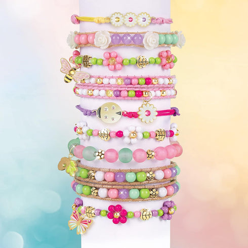 Make It Real: Crystal Dreams Nature Song - Create 9 Unique Charm Bracelets, 461 Pieces, Green Pink & Purple, All-in-One, DIY Charm & Bead Jewelry ...