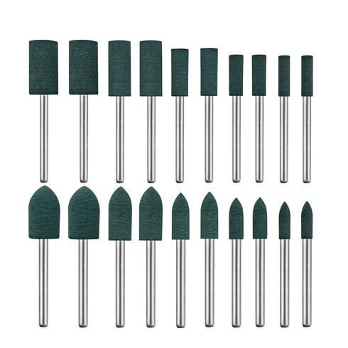 Rubber Polishing Burrs Bits Bullet Cylinder Shape Mounted Point Polishing Bits Rubber Wheel Bit,Electric Drill,Rotary Tool Accessories 3 mm Mandre...