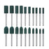 Rubber Polishing Burrs Bits Bullet Cylinder Shape Mounted Point Polishing Bits Rubber Wheel Bit,Electric Drill,Rotary Tool Accessories 3 mm Mandre...