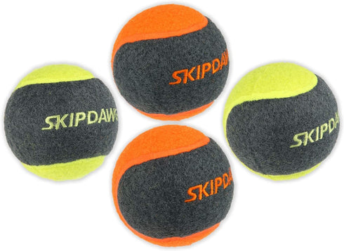 SKIPDAWG Squeaky Dog Tennis Balls, 4 Packs 2.5'' Fetching Tennis Ball Dog Toys, Interactive Dog Toys for Small/Medium Dogs Training, Non Toxic Mat...