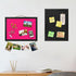 Pink Bulletin Boards Cork Board with Felt, 15"x11" Small Display Pin Board Vision Board for Walls, Jewelry, Notes, Collection, Photos, Office, Woo...