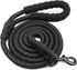 6FT 10FT Strong Dog Leash Black Rope Leash Highly Reflective Threads with Soft Padded Handle for Small Medium Large Dogs (10ft-black-1/2)...