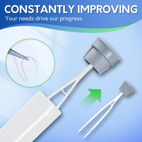 BOOMJOY Toilet Brush and Holder Set, Silicone Toilet Bowl Cleaner Brush, Bathroom Cleaning Bowl Kit with Tweezers, Bathroom Accessories with Alumi...