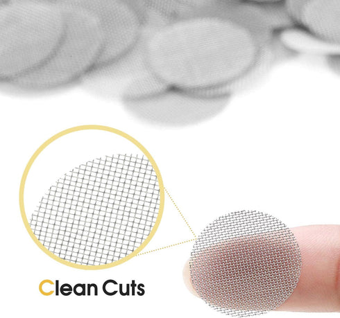 200 PCS 1/2 Inch Stainless Steel Pipe Screens, 1/2 Inch Metal Pipe Screen with Metal Box...