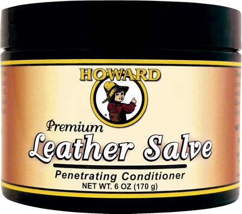 Howard Products Leather Salve - Leather Conditioner for Car Interior, Rejuvenates, Protects...