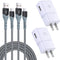 Adaptive Fast Charging Wall Charger Kit Set with USB Type C Cable Fast Charging 10ft, Excgood USB Fast Charger Compatible with Galaxy S8/9+/10e,No...