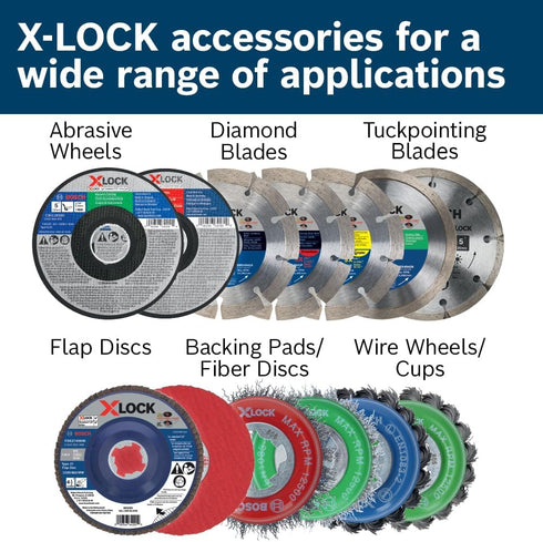 BOSCH FDX2945080 1-Piece 4-1/2 In. X-LOCK Flap Disc 80 Grit Compatible with 7/8 In. Arbor Type 29 for Applications in Metal Blending and Grinding...