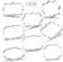Fancy Plaque Cookie Cutters Set of 8 pcs, Stainless Steel Wedding Frames Shaped Fondant Cutter Molds Baking DIY...