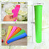 Silicone Ice Pop Mold Wpunwen Popsicle Molds with Lids 6 Pcs Silicone Popsicle Molds Reusable Popsicle Tubes with Clean Brush Durable Pure Color...