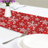 Winter Snowflake Red Table Runner 70 Inches Christmas Snowflakes Snow Runner for Dining Table Kitchen Holiday New Year Rustic Seasonal Farmhouse P...
