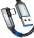 SUNGUY 10Gbps Android Auto USB C Cable 1FT, Right Angle USB C 3.1 Gen 2 Fast Charge, USB C CarPlay Cable, Compatible with iPhone 15/15 Pro Max, Sa...