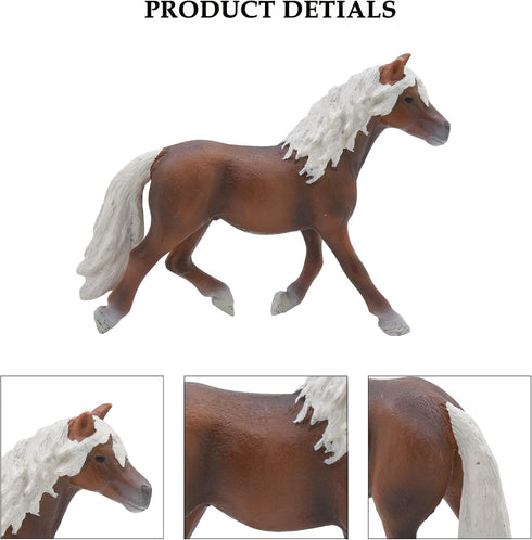 MODEBESO® Realistic Animal Figures Playset,Horse Figurines,Hand Painting Horse Figures,Educational Toy,Cake Toppers Christmas Birthday Gift for Ki...