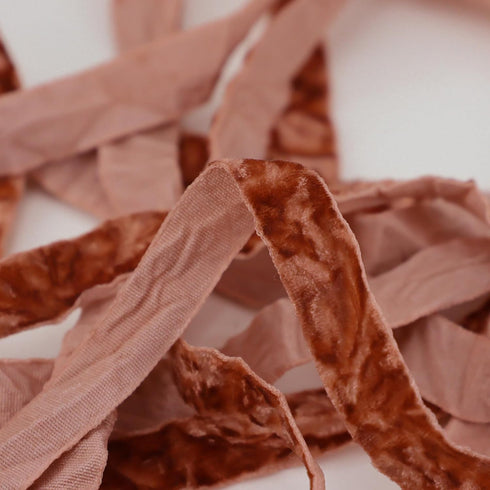 HUIHUANG Rust Red Velvet Ribbon 3/8 inch Crushed Thin Velvet Ribbon for Christmas Tree Ornaments, Gift Wrapping, Wreath Decoration, Invitations, H...