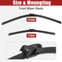 ACROPIX 24" 17" Front Rear Windshield Wiper Blade Set Fit for Chevrolet Spark with Top Lock - Pack of 2 Black...