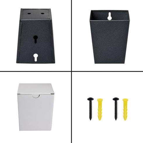 Black Narrow Wall Mount Beer Bottle Cap Catcher Bucket Stainless Steel...