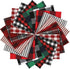 Caydo 20 Pieces Christmas Fabric Squares, 5.9 Inch Christmas Charm Packs 10 Patterns Polyester Cotton Plaid Fabric Squares for Garlands, Christmas...