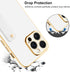 TEAUGHT for iPhone 13 Pro Case with Wrist Finger Strap for Women Girls Men, Cute Luxury Plating Soft TPU Slim Shockproof Protective Cover with Adj...