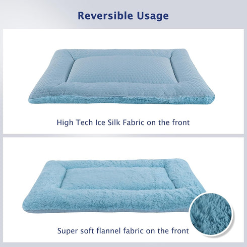 Dog Bed Mat, Dog Crate Pad Reversible,Soft Kennel Pad, Washable Dog Crate Mat (Cool and Warm),Pet Sleeping Mattress for Small Medium Dogs XB009 (1...