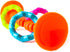 Fat Brain Toys pipSquigz Loops - Orange Silicone Suction Cup Baby Sensory Toy for Babies and Toddlers 6 mos+...