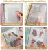20 Pages A5 6 Ring Clear Stamps Storage Embossing Folder Storage with Dividers Photo Storage Album Seal Bags Storage Keeper Cards Folder Storage B...