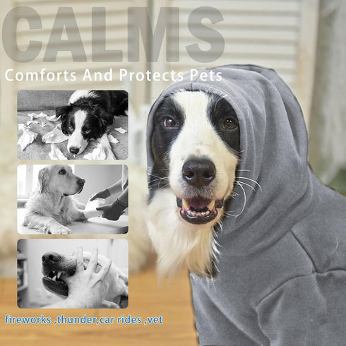 SCENEREAL Dog Hoodie Sweaters for Small Medium Large size Dogs, Fleece Dog Sweatshirt with Hat and Pocket,Soft Cotton Cold Winter All Weather Dog ...