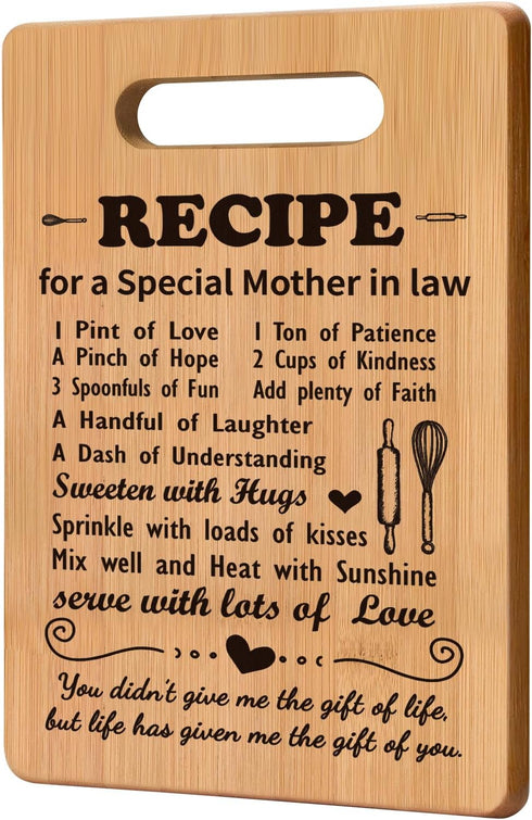 Mother in Law Gifts from Daughter in Law, Cutting Board Gifts for Mother in Law, Birthday Gifts for Mother in Law, Best Unique Mothers Day Gifts f...