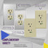 ENERLITES Hospital Grade Outlet, Industrial Grade Duplex Receptacle, Heavy-Duty Straight Blade Devices, 20A 125VAC, 5-20R, 62020-I, Ivory...