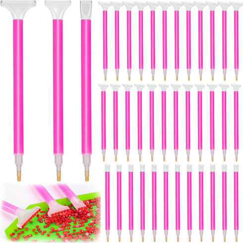 36 Pack Diamond Art Painting Pens 5D Diamond Embroidery Art Pens with 3 Drill Sizes, Efficient Diamond Art Pens Tools for DIY Diamond Rhinestone P...