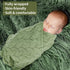 Baby Blanket 100% Cotton Soft Breathable Knit Cellular Receiving Swaddle for Newborn Infant Boy Girl, Green 30"x 40"...