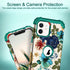 Hocase for iPhone 12 Case/iPhone 12 Pro Case, with 2pcs Screen Protectors and 2pcs Camera Protectors, Shockproof Heavy Duty Soft Silicone Rubber+H...