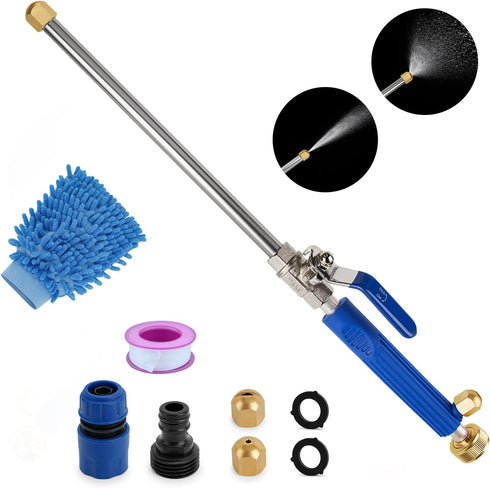 Jet Nozzle Power Washer for Garden Hose,Hydro Jet High Pressure Power Hose Nozzle Wand Glass Window Cleaning Sprayer Extendable Home Garden Car Wa...