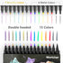 Moricher Temporary Tattoo Kit - 15 Body Markers + 132 Reusable Stencils + Face Gems, Cosmetic Grade Dual-ended Tattoo Pens, A4 Henna Tattoo Templa...