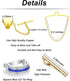 Tornito 9Pcs Tie Clips Tie Ring for Men Square CZ Tie Tacks Clutch with Chain Necktie Silver Black Gold Tie Clips Link Chain for Wedding Meeting B...