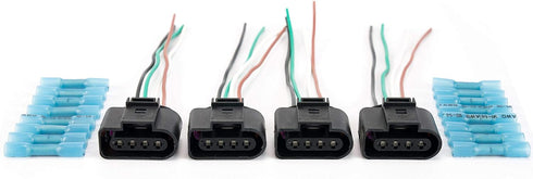Ignition Coil Pack Replacement Connector - Wire Harness - Set of 4 - Compatible with Volkswagen VW & Audi 1.8T, 2.0T, 2.5L, 3.2L, 4.2L Vehicles...