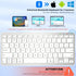 Bluetooth Keyboard, Ultra-Slim Wireless Keyboard for iPad, Rechargeable Ergonomic Computer Keyboard for iOS, Android, Windows PC Tablets Phone, Wh...