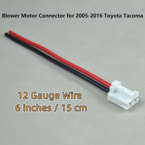 12 Gauge Blower Motor Connector Harness for Toyota Tacoma 2005-2016 Replace 82998-12380 90980-10916, 6 Inches 12 Gauge Wire Harness...