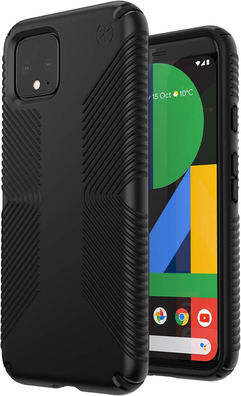 Speck Presidio Grip Google Pixel 4 Case, Black/Black (131857-1050)...