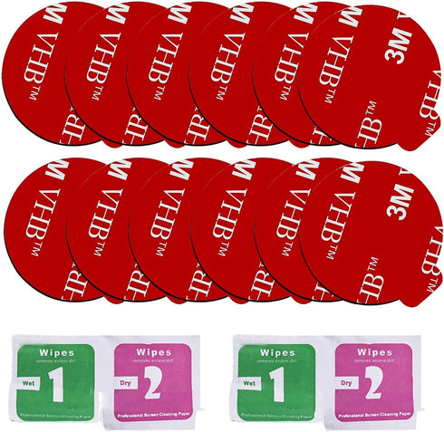 12 Pack 3M Sticky Adhesive Replacement Compatible with Socket Mount Base VHB Sticker Pads for Collapsible Grip & Stand...