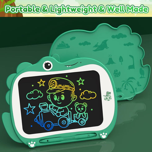 FLUESTON 8.8 Inch LCD Writing Tablet for Kids, Colorful Doodle Toddlers Toys Drawing Board, Educational Dinosaur Toys for 2 3 4 5 6 7 8 Year Old B...