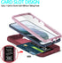 Samsung Galaxy A04S Case, Galaxy A13 5G Case with 3 Pcs Tempered Glass Screen Protector Built in Ring Stand Kickstand + Camera Cover, Hard PC Soft...