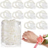 Hicarer 16 Pieces Corsage Wristlet Bracelet Wrist Corsage Prom Elastic Pearl Bands Wedding Corsages Pearl Bracelet Wedding Wristlets DIY Wrist Cor...